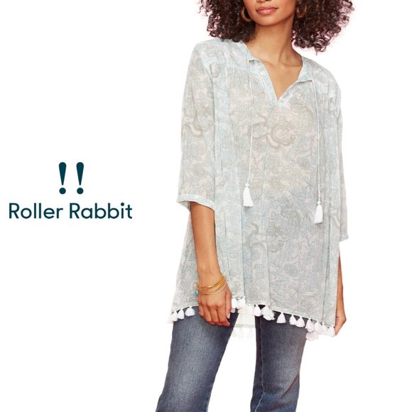 Roberta Roller Rabbit | Tops | Nwt Roller Rabbit Druk Floral Serafina ...